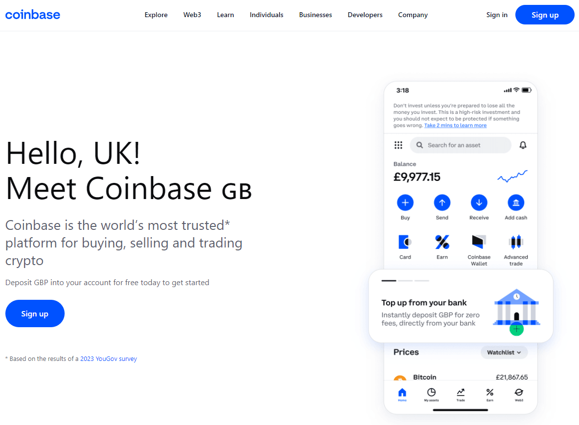 Coinbase – best for simplicity